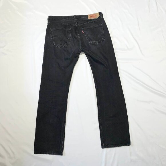 Levi's 501 XX Black Straight Leg Fit Jeans Men's 35x32 Button Fly Cotton Denim - Picture 7 of 8